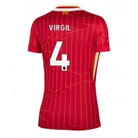 Billiga Liverpool Virgil van Dijk #4 Hemma fotbollskläder Dam 2024-25 Kortärmad